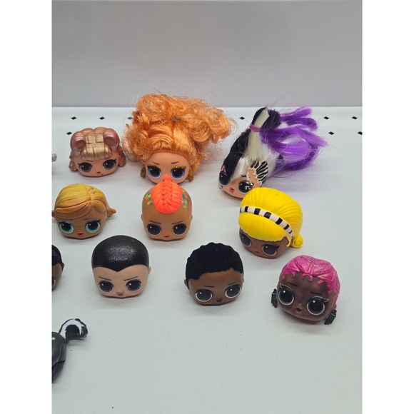 LOL Surprise Doll Heads Lot Replacement Parts Mixed Styles Hair - Picture 2 of 5
